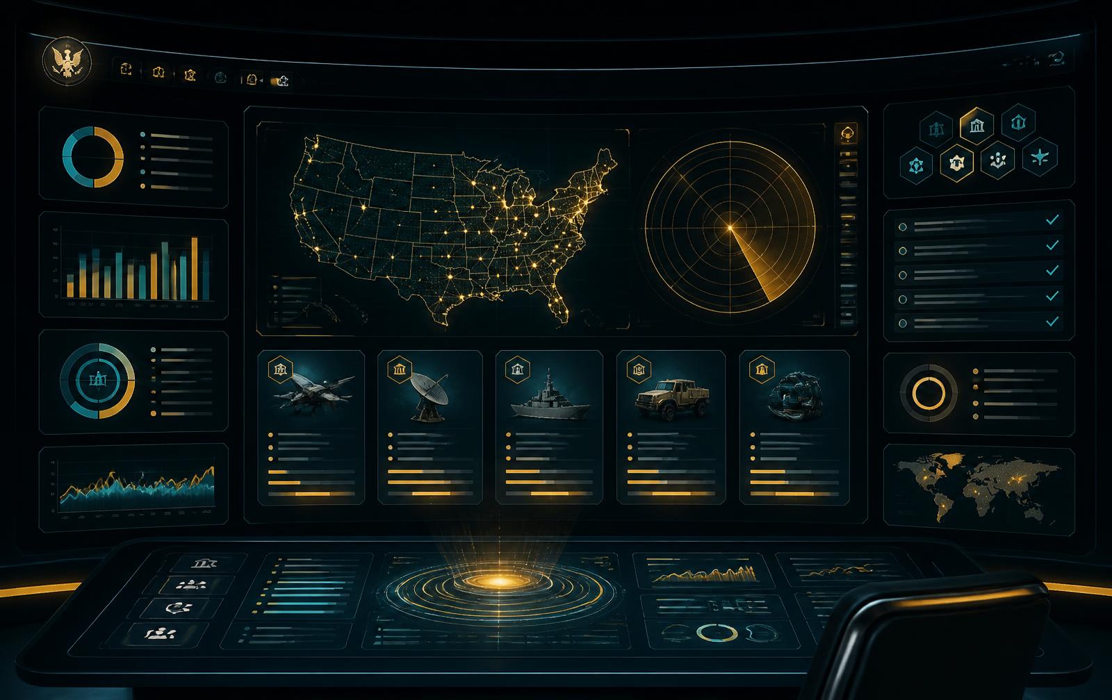 SignalBid command center showing pipeline analytics, opportunity radar, and compliance tracking